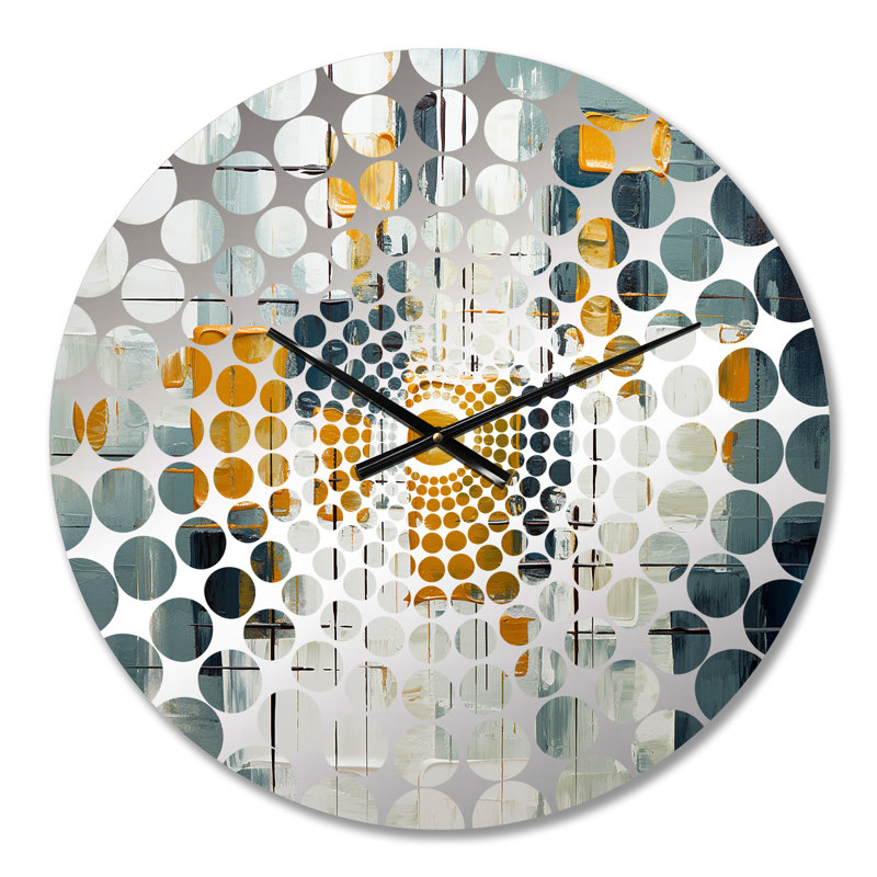 Horloge murale au carré abstrait expressionnisme carré II, Petit