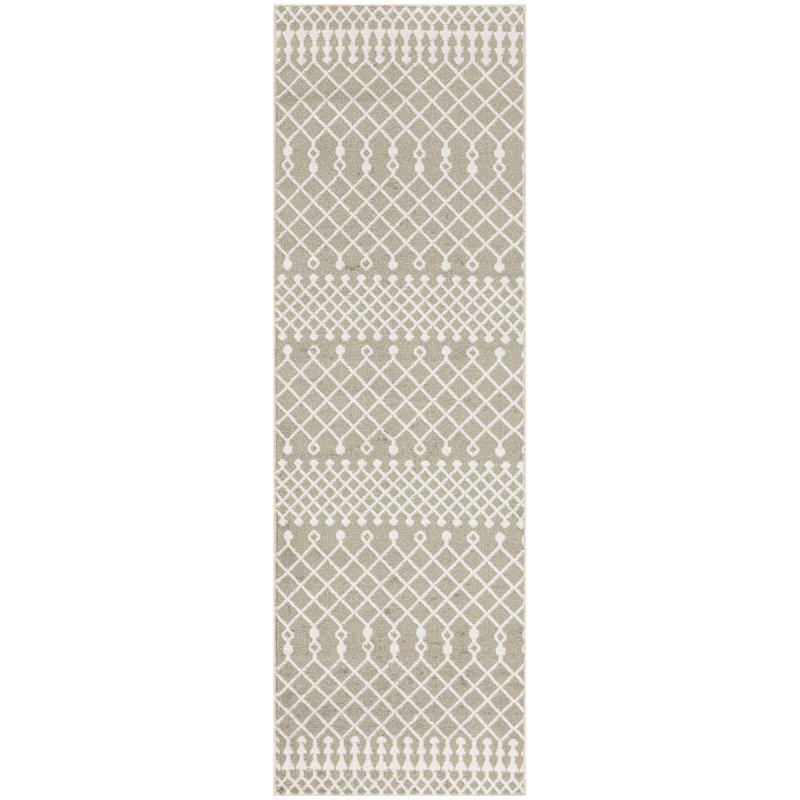 Tapis sauge bohème Dakota Fields Burlison, Tapis de couloir 2 pi x 6 pi