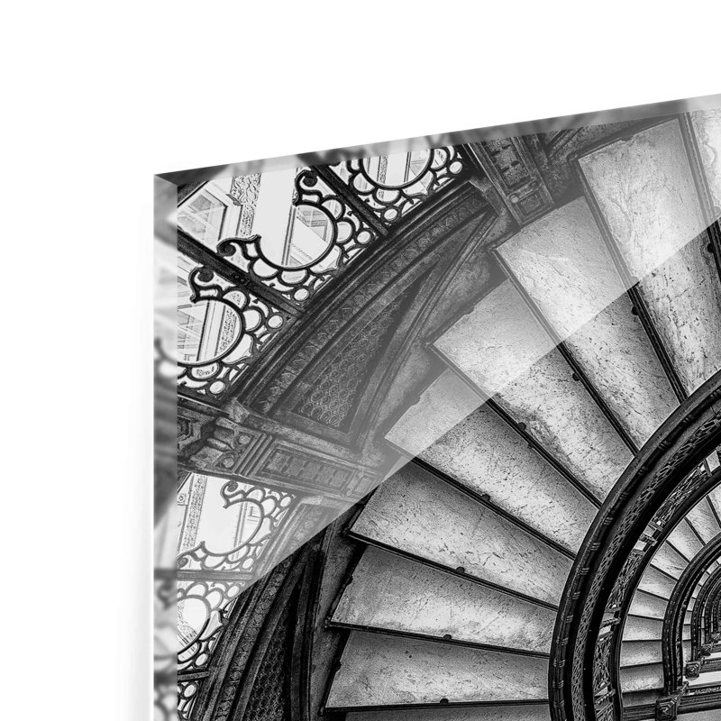 Chicago Staircase - Photograph Print on Glass, 20cm H x 31cm W x 0.5cm D, Paper