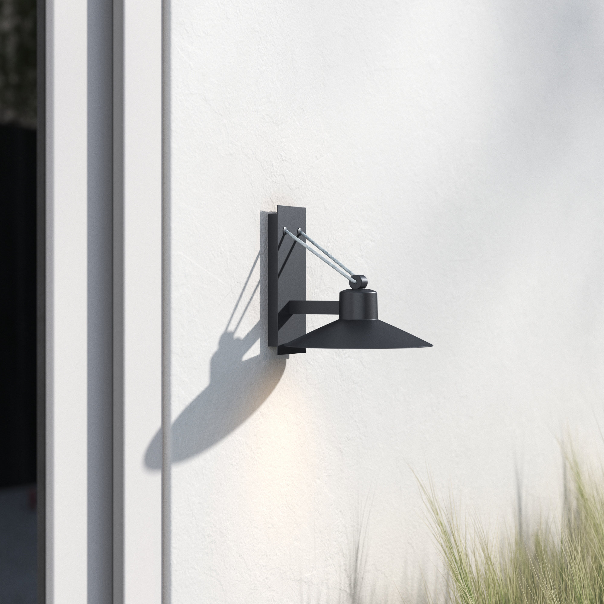 Saheli Single Light Bell Outdoor Steel LED Wall Light, 8.25" H x 7.25" W