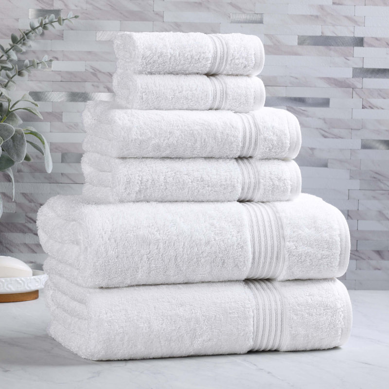 Ensemble de serviettes de bain 6 pièces Oleg Heritage, Blanc