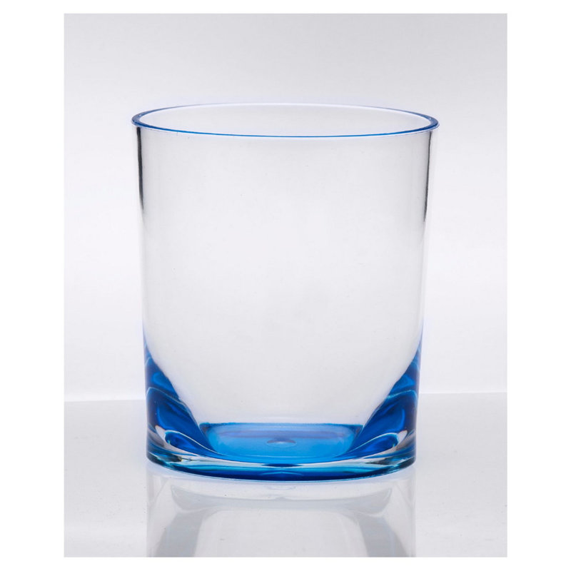 Verres ovales ovales en acrylique, Bleu, 12 oz liq.
