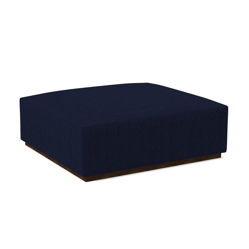 Repose-pieds Club, Noyer américain, Mélange de polyester uniforme Margaret