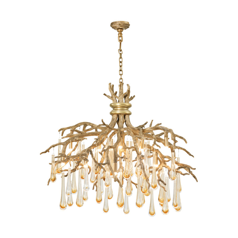 Lustre fantaisie en aluminium TA Illuminations, H 25,5 po x l 28 po x P 28 po, 10 lumières