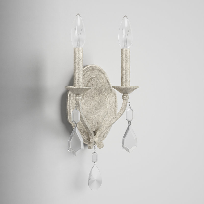 Applique murale à 2 lumières Blakely, Argent antique