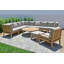 Huntington 12 Piece Teak Sectional Seating Group with Sunbrella Cushions-492633467-508217823