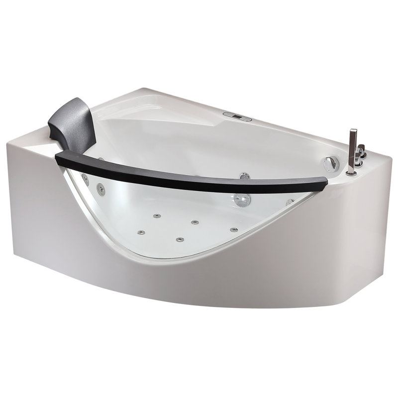 59'' x 39.4'' Whirlpool Bathtub with Faucet, Right