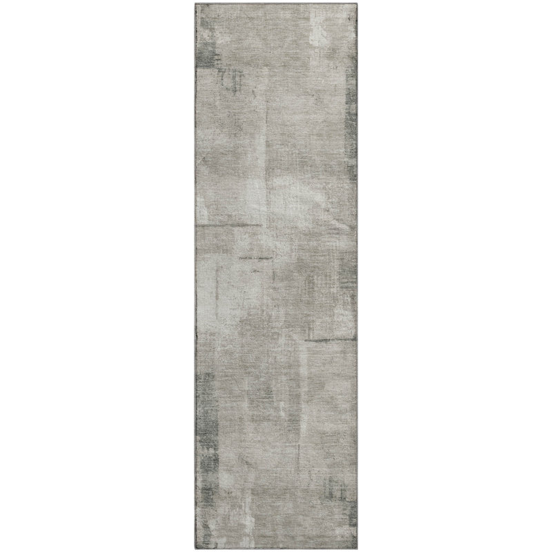 Premium Machine Washable Varroville AMF1714 Geometric Rug, Runner 2'3" x 7'6"