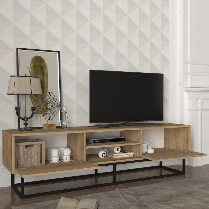 Crédence de rangement l 70,9 po Chanise, Bois de chêne