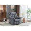 Light Grey Classic Manual Recliner With Soft Padded Headrest And Armrest-2019656872
