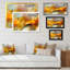«Yellow and Orange Storm Impression II», reproduction sur toile flottante-1436543170-1436543173