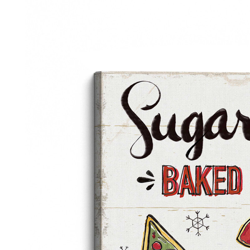 «Santa's Favorite Sugar Cookies», ensemble de 3 impressions sur toile, H 32 po x l 96 po, Toile tendue, Toile tendue