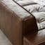 Canapé modulaire brun en similicuir-598041762-598041761