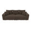 Canapé 82,7 po en velours côtelé 82,7 po, canapé rembourré moderne et confortable, coussins de siège profond avec coussins moelleux et 1 repose-pieds, fauteuil convertible, noir (ancien SKU: W1885S00150)-1756744616-1765595120