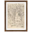 Art mural vintage rétro encadré pour chambre à coucher - 26 po x 36 po brun avec mat blanc-888624637