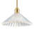 12.5'' Gold Pendant Light with Textured Glass