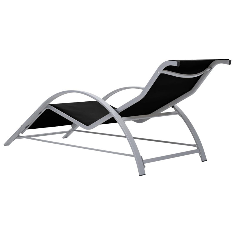 Abdullaahi 167cm Long Single Chaise, Black