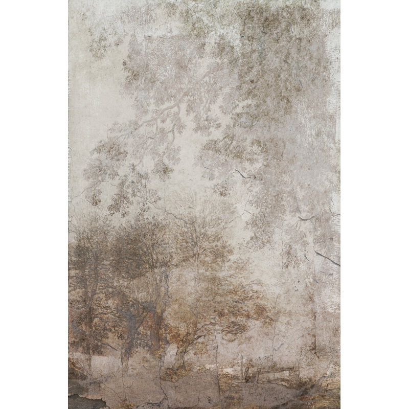 Fresco Collage I by Victoria Barnes - Painting on Canvas, 46 cm H x 30 cm W, Wrapped Canvas