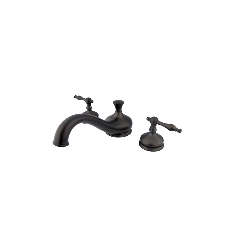 Naples Double Handle Deck Mounted Roman Tub Faucet, Oil Rubbed Bronze