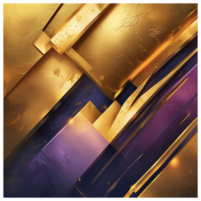 Gold And Purple Abstract Comforter