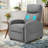 Recliner Chair For Adults, 8 Massage Modes Fabric Small Recliner Home Theater Seating With Lumbar Support, Adjustable Modern Reclining Chair For Living Room