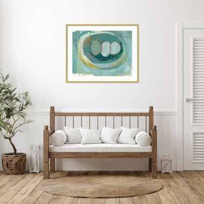Blue Nest I by Lindsey Newman Wood Framed Wall Art Print