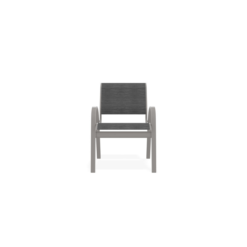 Aruba II Outdoor Dining Chair, Collect Charcoal, Warm Gray