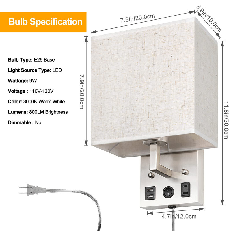 Applique murale encastrée en alliage de zinc Panama