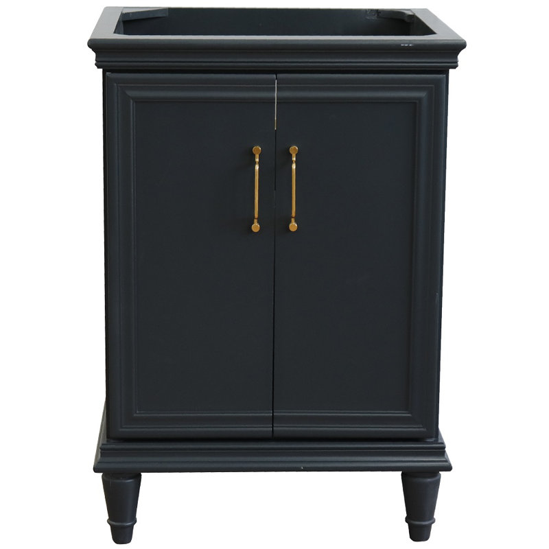 Meuble-lavabo simple 24 po avec base seulement, Gris foncé