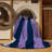 Machine Washable Checkered Blue Area Rug