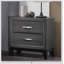 Weathered 2-Drawer Nightstand with Smooth Metal Glide, Perfect for Modern and Organized Bedrooms.