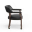 Gorman Dining And Game Chair In Walnut With Faux Leather-1449716805