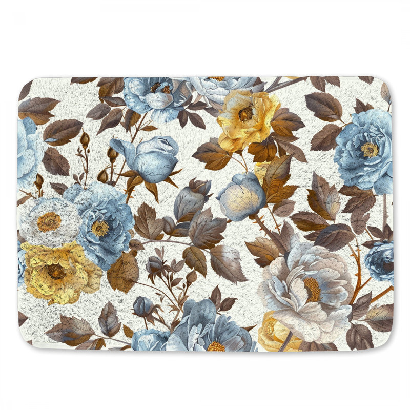 Mccostlin Microfiber / Microsuede Non-Slip Bath Mat, 17" W x 24" L