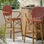 Extérieur et aluminium français, rouge, siège de 29,5 po, rouille, jardin et partie de 2 pour utilisation, aluminium, preuve, caractéristique