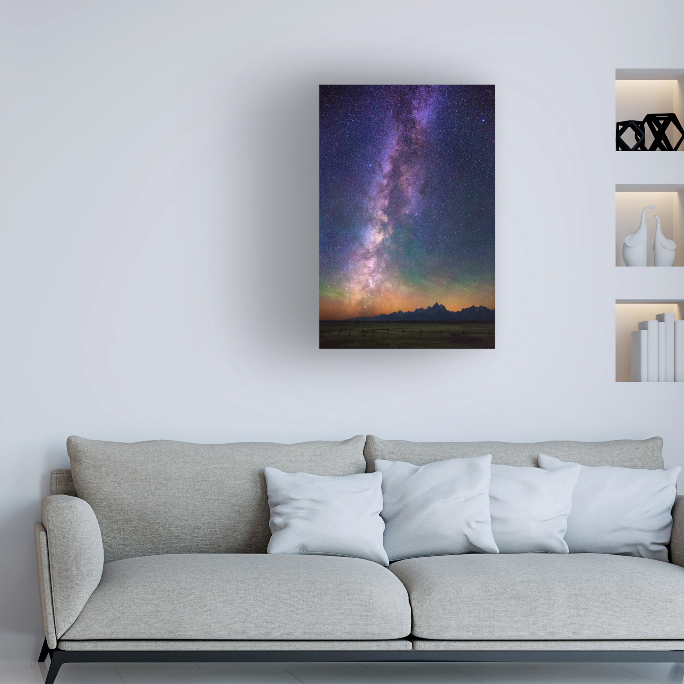 Union Rustic Wrapped Canvas Wall Art - Royce Bair 'Milky Way Dawn ...