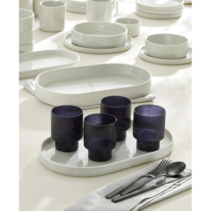Modulus 2-Piece Serving Set, White