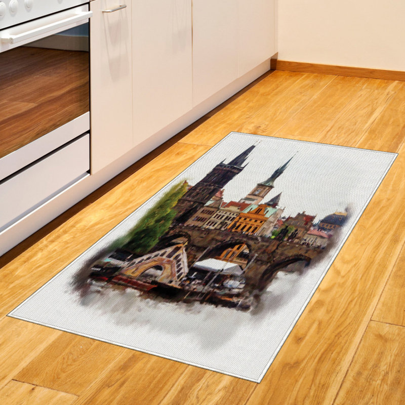 Scenery High Density Long Fiber Poly Threads Decorative Area Rug Carpet, Rectangle 2'7" x 5'