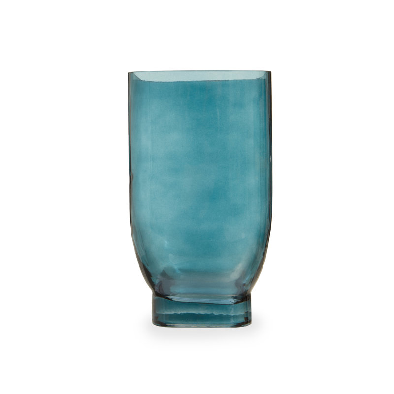 Emer Glass Table Vase, Blue, 24cm H x 10cm W x 10cm D