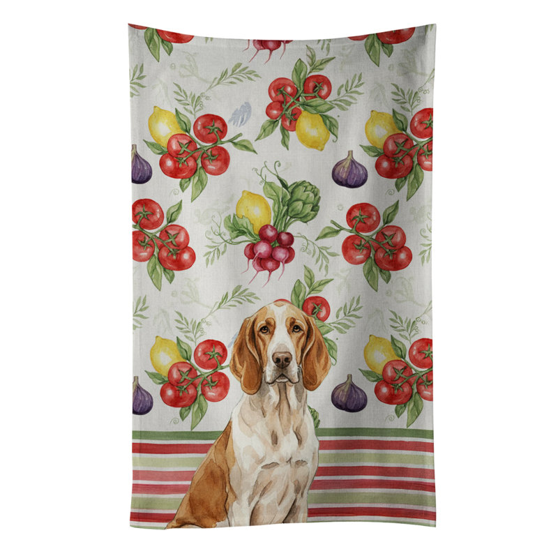 Bracco Italiano Vegetables Kitchen Towel, Bracco Italiano