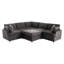 Canapé modulaire rembourré en forme de U amovible. Spacieux et spacieux. Cadre en bois massif et à plusieurs couches. Siège à haute éponge. Tissu. Housses de coussins. Gris. 100,4 po x 28,3 po Capacité de 220 lb / siège. 28 po
