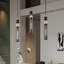 Lustre suspendu 25 po à 3 lumières, lumières suspendues réglables avec abat-jour cylindriques en maille, base E26