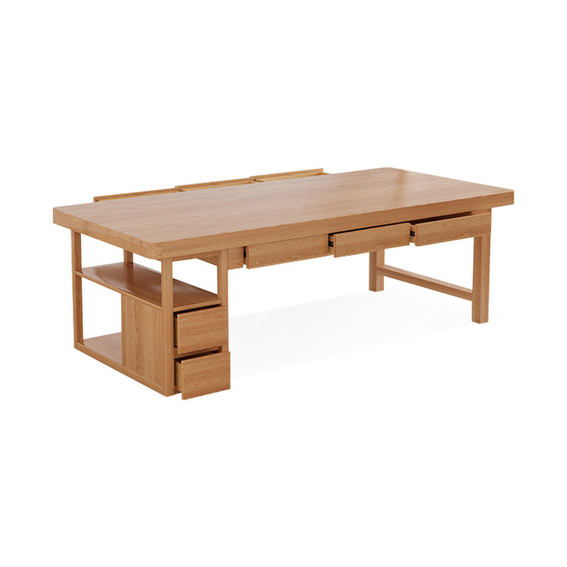 Bureaux rectangulaires en bois massif Burlywood, H 29,53 po x l 78,74 po x P 31,5 po
