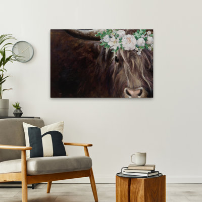 Animaux et fleur noire, art de fille