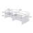 Rectangle 4 Person Benching Workstation with Cable