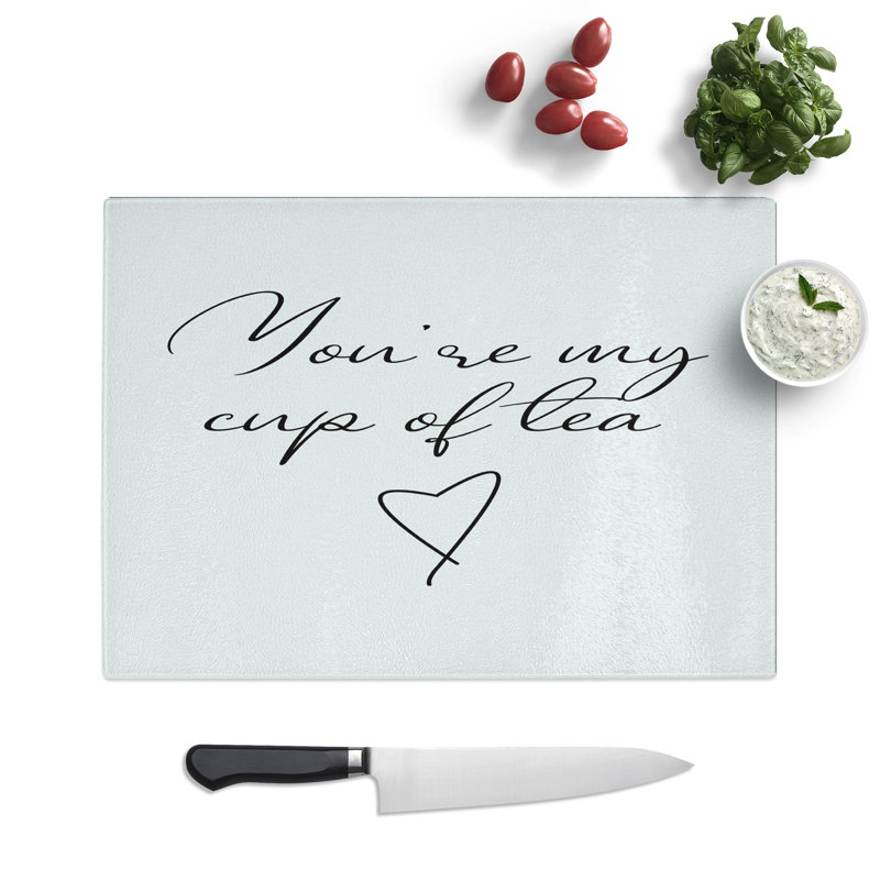 My Cup of Tea Typography Chopping Board, 28.5cm W x 39cm L