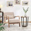 Ensemble de chambre à coucher 2 pièces avec lit à lattes rembourré Vestel et tête de lit haute-102506361