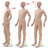 vidaXL Full Body Child Mannequin with Glass Base Beige 55.1"