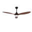 52 Inch Indoor Ceiling Fans With Lights, Dimmable LED, 3 Solid Wood Blades, Ceiling Fan With Remote Control Reversible DC Motor