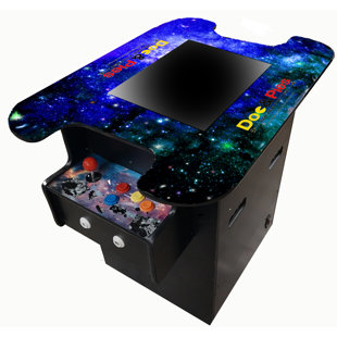 Doc and Pies Arcade Factory Full Size Professional Cocktail Arcade Machine | 412 Classic Games | Original, Classic Design | 2-Player | Full Size LCD Screen, Buttons and Joystick