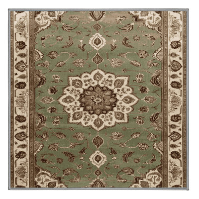 Machine Washable Tabriz Brown Area Rug